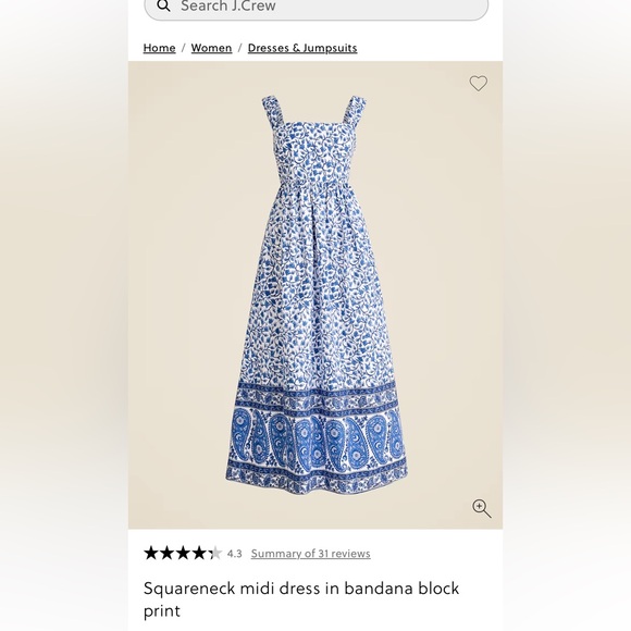 J. Crew Blue and White Floral Paisley Maxi Dress - Picture 4 of 7